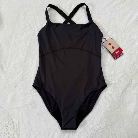 Thinx Super Absorbency Leotard in Black Large - Picture 2 of 6